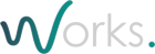 Logo Works_Schriftzug_coloured blaugrün